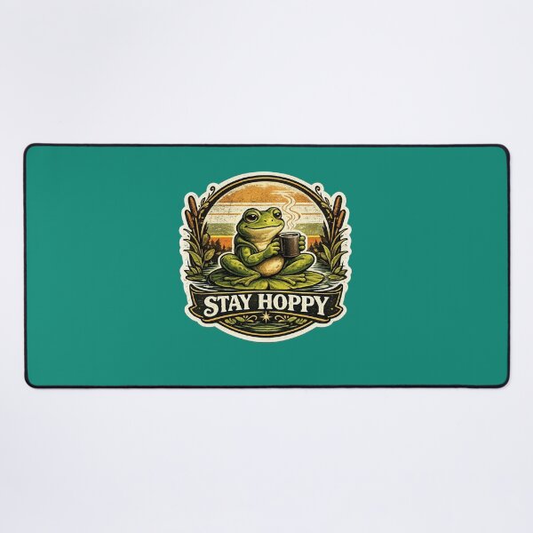 Item preview, Stay Hoppy | Funny Vintage Frog T-Shirt & Sticker Design designed and sold by Aliplus+.