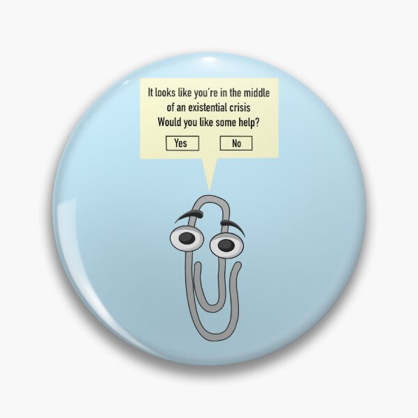 Item preview, Funny Existential Crisis Paperclip Meme | Retro Office Humor | Corporate Burnout Gift designed and sold by CleverlyCrude.