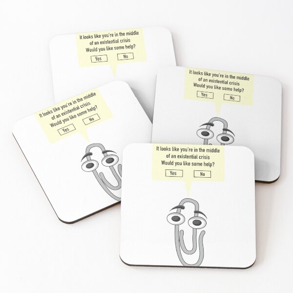 Item preview, Funny Existential Crisis Paperclip Meme | Retro Office Humor | Corporate Burnout Gift designed and sold by CleverlyCrude.