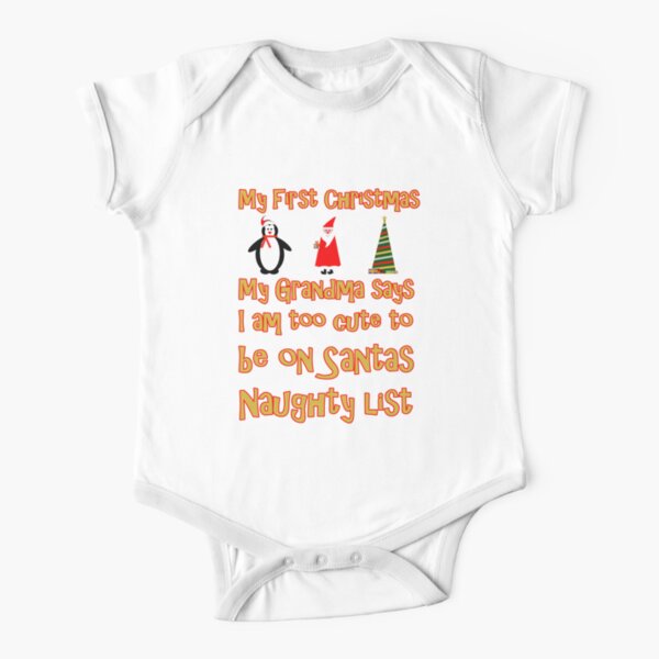 My First Christmas - Nice List Short Sleeve Baby One-Piece