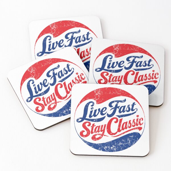Item preview, Classic retro muscle car Live Fast Stay Classic hot rod T-Shirt designed and sold by BlueLineLAX.