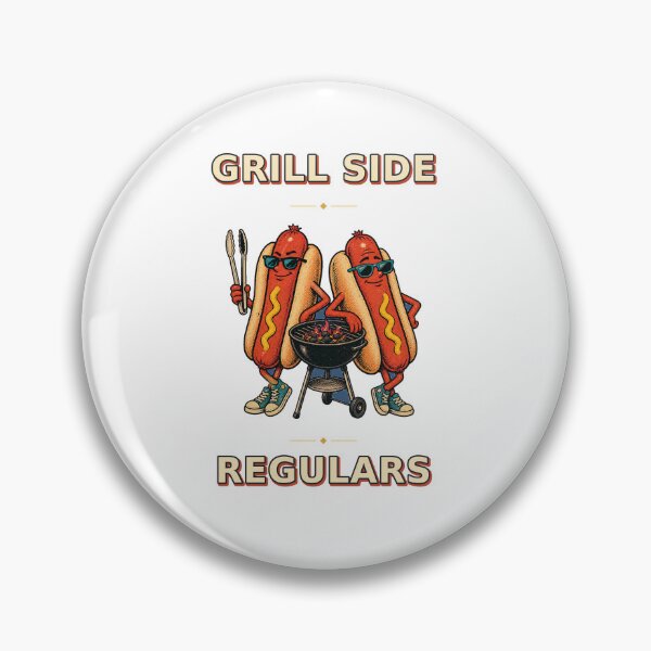 Item preview, Grill Side Regulars Retro Hot Dog Crew designed and sold by Freshloop Studio | Whimsical Vintage Art.