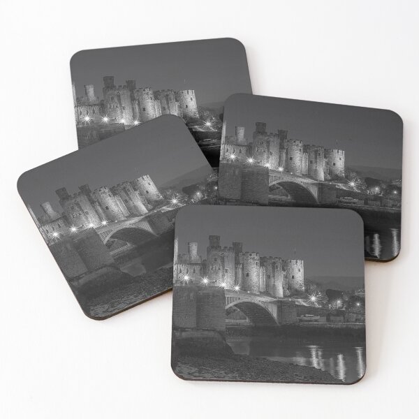Item preview, Conwy castle in black and white designed and sold by alan tunnicliffe.
