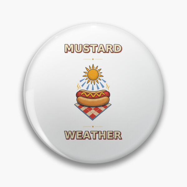 Item preview, Mustard Weather Sunny Retro Hot Dog Graphic designed and sold by Freshloop Studio | Whimsical Vintage Art.