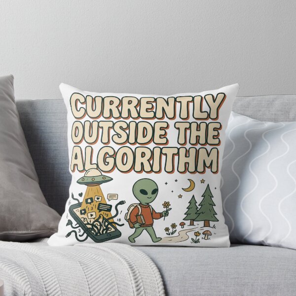 Item preview, Currently Outside the Algorithm Retro Alien designed and sold by WonderLayer.