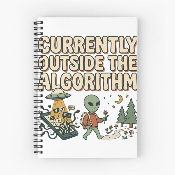 Item preview, Currently Outside the Algorithm Retro Alien designed and sold by WonderLayer.