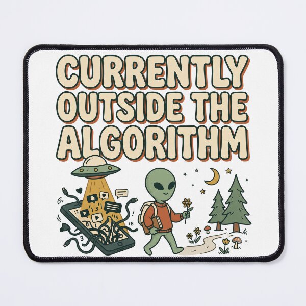 Item preview, Currently Outside the Algorithm Retro Alien designed and sold by WonderLayer.