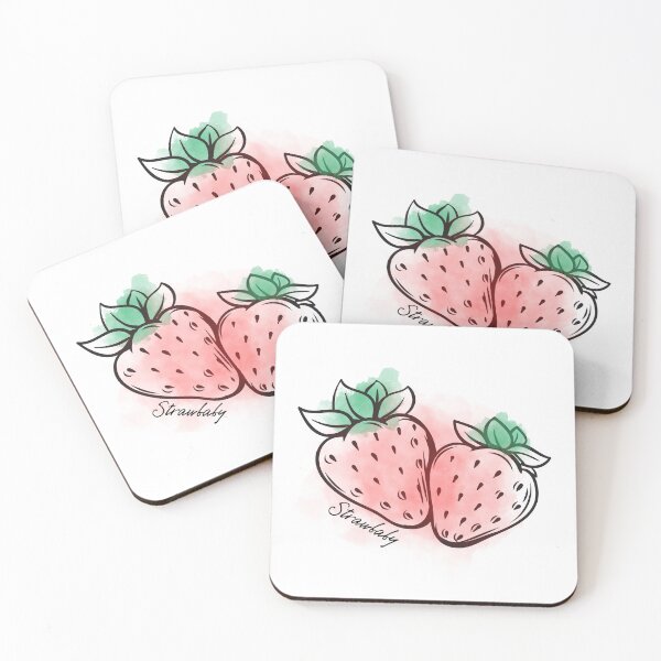Item preview, Camiseta Strawbaby con contorno de acuarela designed and sold by MelWye.