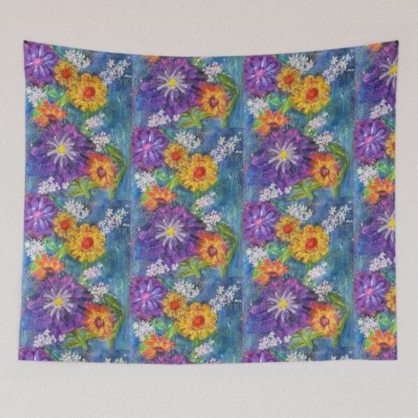 Item preview, A Cheerful Abstract Garden In Mixed Media designed and sold by Kimberly Sells Studio.