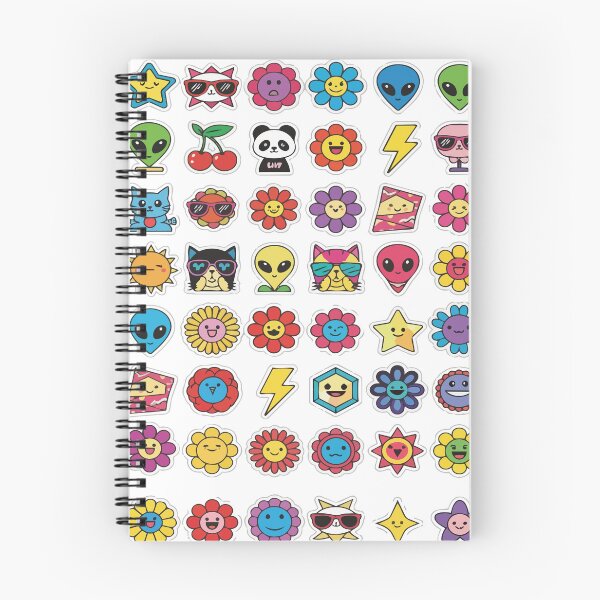 Item preview, Google Başlığı: "Y2K Sticker Bomb Pattern" Retro Pop Art Graphic - 90s Nostalgia Alien & Flower Icons - Indie Kidcore Aesthetic designed and sold by BestChoiceService.