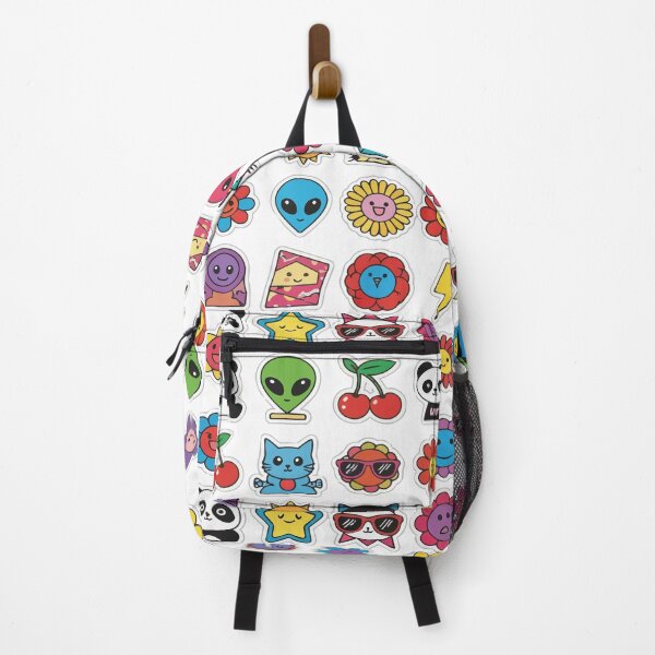 Item preview, Google Başlığı: "Y2K Sticker Bomb Pattern" Retro Pop Art Graphic - 90s Nostalgia Alien & Flower Icons - Indie Kidcore Aesthetic designed and sold by BestChoiceService.