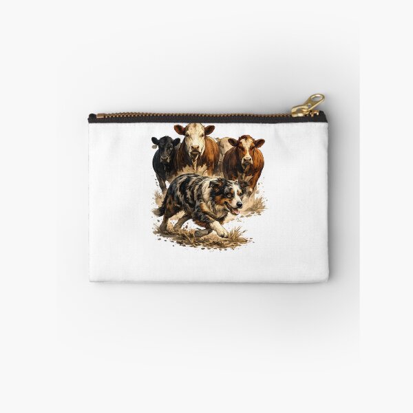 Item preview, Australian Shepherd herding cattle designed and sold by Daily Quirk.