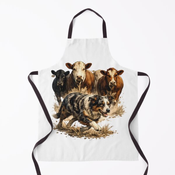 Item preview, Australian Shepherd herding cattle designed and sold by Daily Quirk.