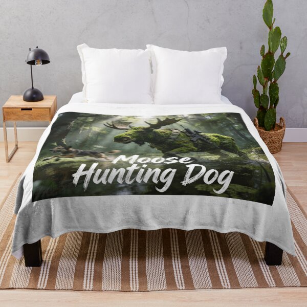 Item preview, Moose Hunting Dog Print designed and sold by Lichentroupe63.