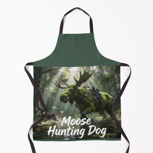 Item preview, Moose Hunting Dog Print designed and sold by Lichentroupe63.
