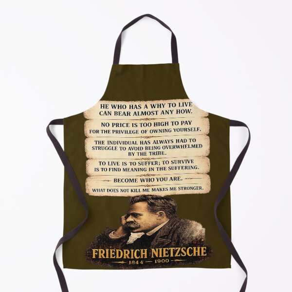 Item preview, Friedrich Nietzsche Quotes – Inspirational Philosophy Typography Design | Vintage Portrait Art designed and sold by Alchemy Forge.