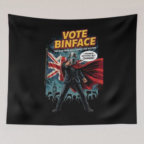 Item preview, Vote Binface Funny Election Meme Inspired by Count Binface designed and sold by Redgiant87x.