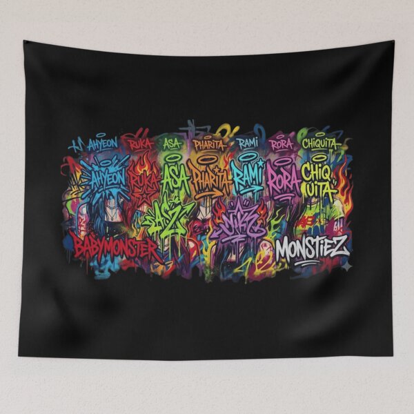 Item preview, BABYMONSTER Streetwear Graffiti Tags - All 7 Members (MONSTIEZ) designed and sold by storeAC.
