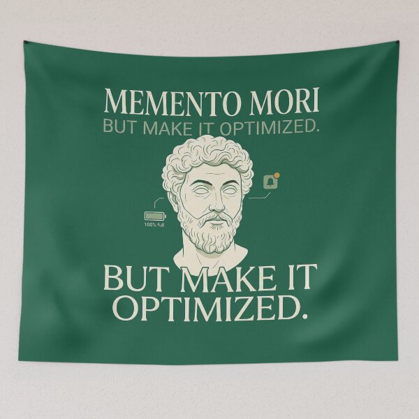 Item preview, Memento Mori But Make It Optimized T-Shirt | Stoic Philosophy Shirt | Productivity Humor | Tech Minimalist Apparel designed and sold by EIPTOW.