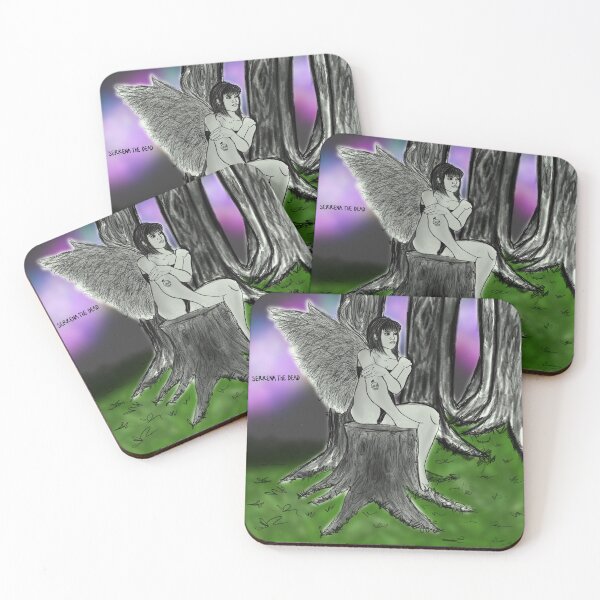 Item preview, Fairy in the  woods black and white designed and sold by Serrenathedead-.
