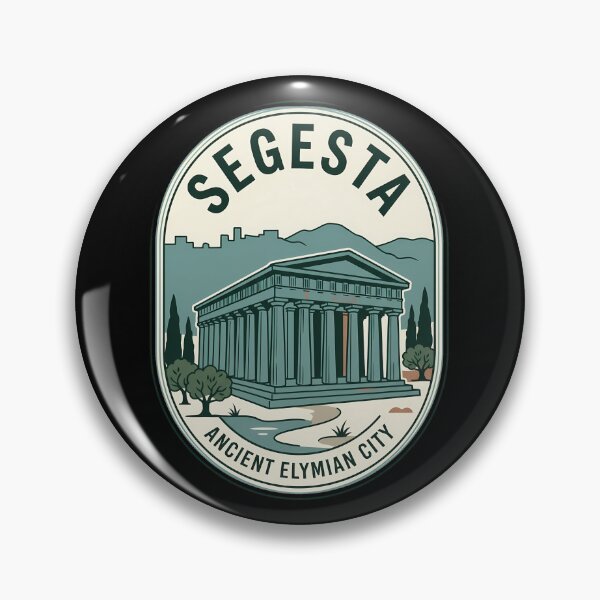 Item preview, Segesta Sicily Ancient Temple Vintage Travel Emblem designed and sold by k3rstman1.