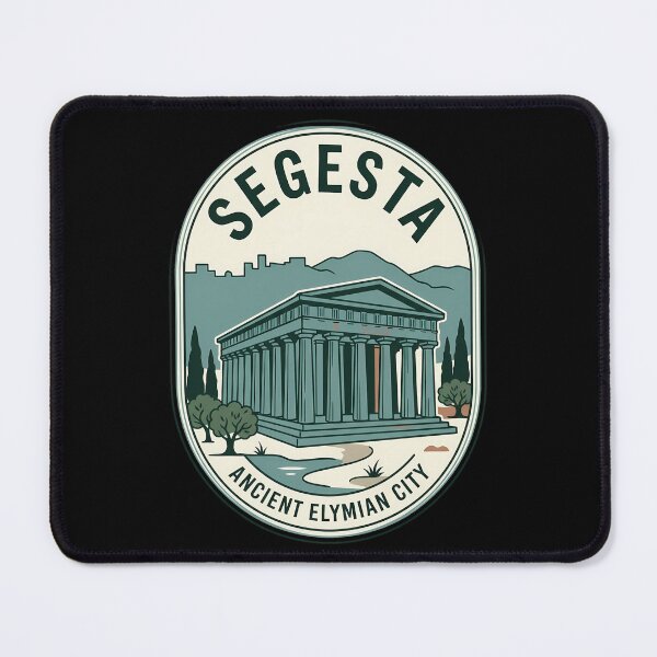 Item preview, Segesta Sicily Ancient Temple Vintage Travel Emblem designed and sold by k3rstman1.