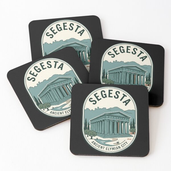 Item preview, Segesta Sicily Ancient Temple Vintage Travel Emblem designed and sold by k3rstman1.