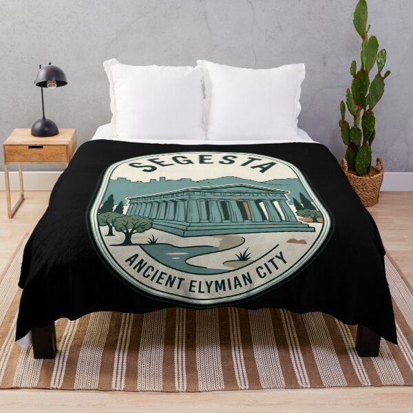 Item preview, Segesta Sicily Ancient Temple Vintage Travel Emblem designed and sold by k3rstman1.