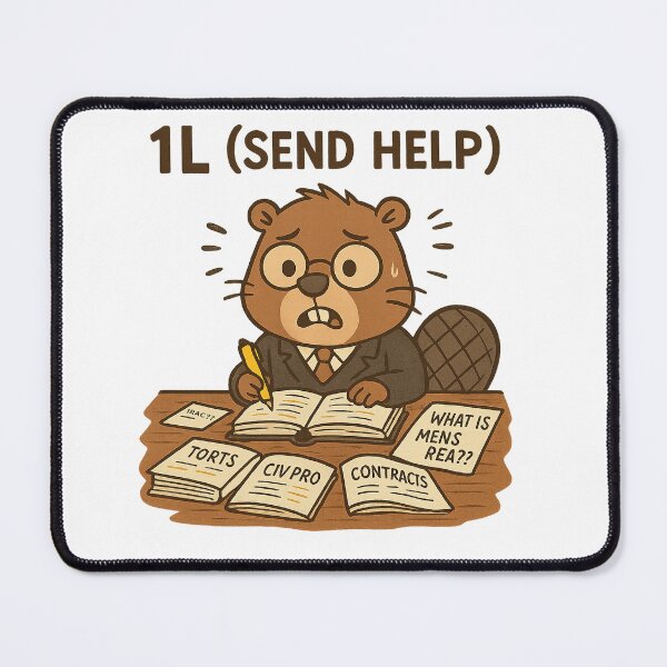 Item preview, 1L Beaver Studying Law - Funny Law School Design designed and sold by ReadyOnMedia.