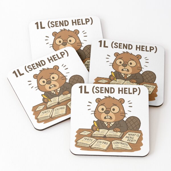 Item preview, 1L Beaver Studying Law - Funny Law School Design designed and sold by ReadyOnMedia.