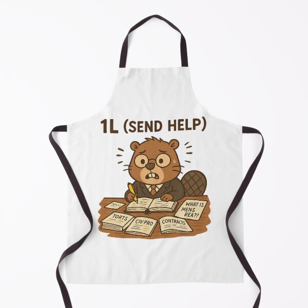 Item preview, 1L Beaver Studying Law - Funny Law School Design designed and sold by ReadyOnMedia.