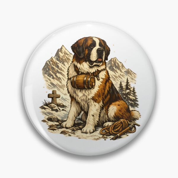 Item preview, Saint Bernard in the snowy Alps designed and sold by Daily Quirk.
