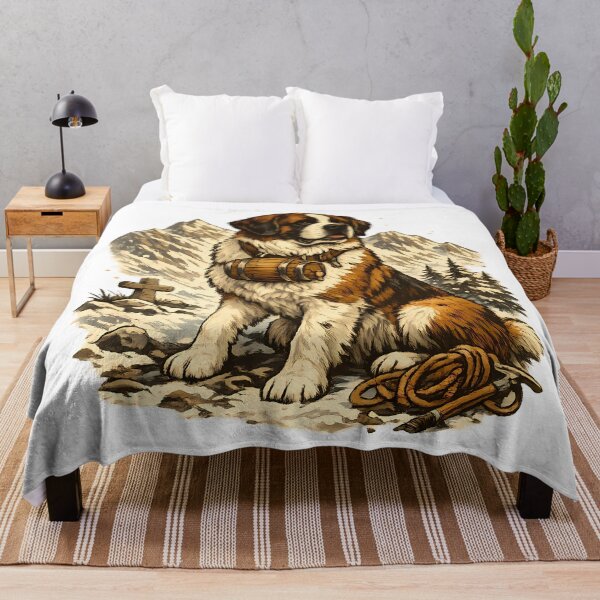 Item preview, Saint Bernard in the snowy Alps designed and sold by Daily Quirk.