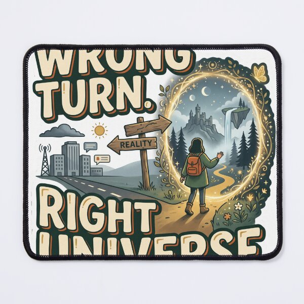 Item preview, Wrong Turn Right Universe Fantasy Portal designed and sold by WonderLayer.