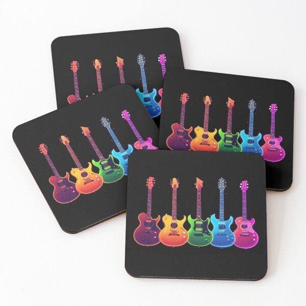 Item preview, Neon Rainbow Electric Guitars Music Art designed and sold by alizye.