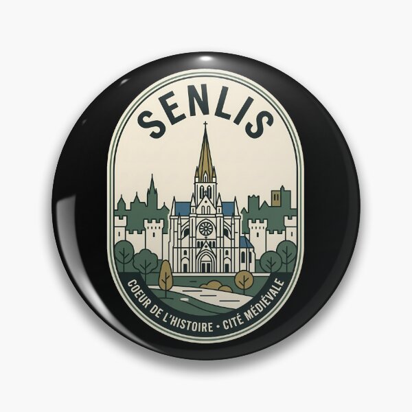 Item preview, Senlis France Medieval City Vintage Travel Emblem designed and sold by k3rstman1.