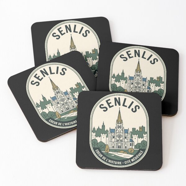 Item preview, Senlis France Medieval City Vintage Travel Emblem designed and sold by k3rstman1.