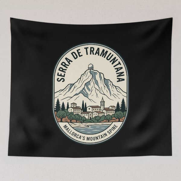 Item preview, Serra De Tramuntana Mallorca Vintage Travel Emblem designed and sold by k3rstman1.