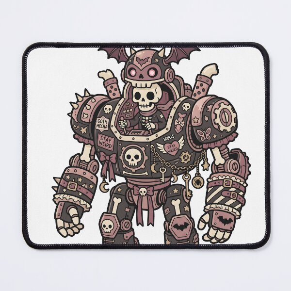 Item preview, Skeleton Pilot Inside Giant Steampunk Mech Armor with Bat Wings and Crown designed and sold by MisteryDesigner.