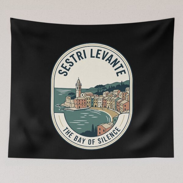 Item preview, Sestri Levante Bay of Silence Vintage Travel Emblem designed and sold by k3rstman1.