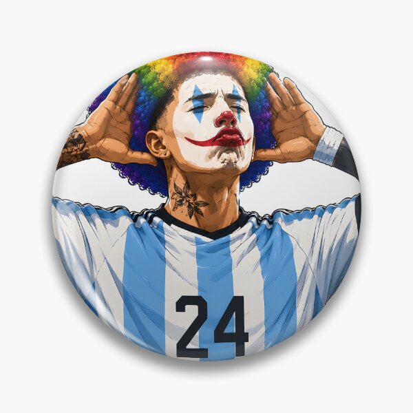 Item preview, Funny Argentina Soccer Clown Fan Digital Illustration designed and sold by Mich Designs.