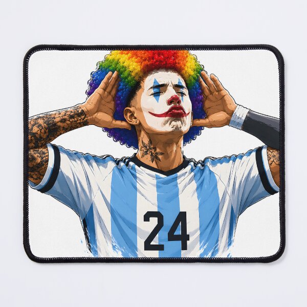 Item preview, Funny Argentina Soccer Clown Fan Digital Illustration designed and sold by Mich Designs.