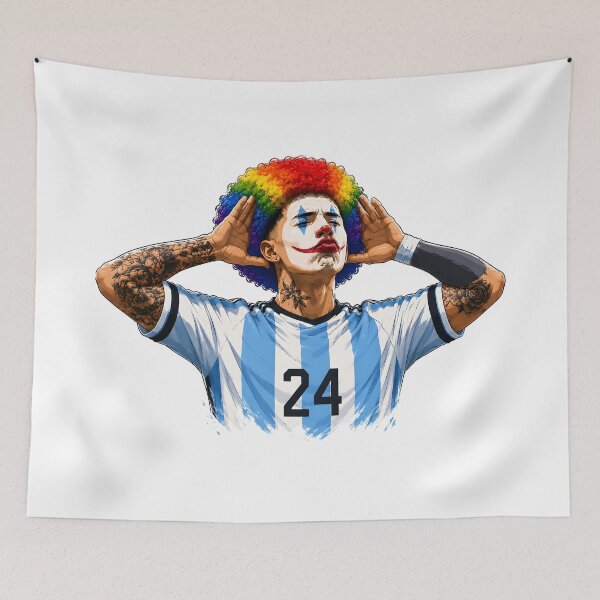 Item preview, Funny Argentina Soccer Clown Fan Digital Illustration designed and sold by Mich Designs.