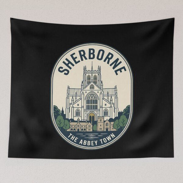 Item preview, Sherborne Abbey Vintage Travel Emblem Dorset England designed and sold by k3rstman1.