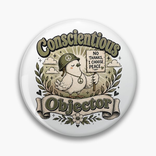Item preview, Conscientious Objector | No Thanks, I Choose Peace Dove designed and sold by ChickenFund.