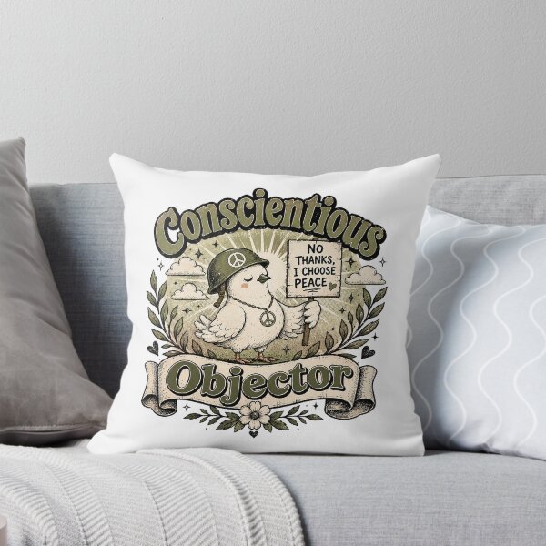 Item preview, Conscientious Objector | No Thanks, I Choose Peace Dove designed and sold by ChickenFund.