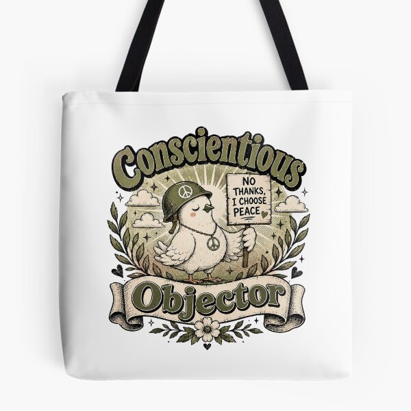 Item preview, Conscientious Objector | No Thanks, I Choose Peace Dove designed and sold by ChickenFund.