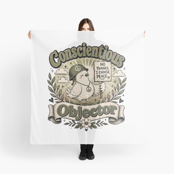 Item preview, Conscientious Objector | No Thanks, I Choose Peace Dove designed and sold by ChickenFund.