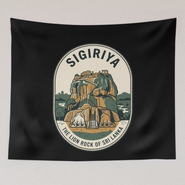 Item preview, Sigiriya Lion Rock Sri Lanka Vintage Travel Emblem designed and sold by k3rstman1.