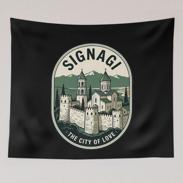 Item preview, Signagi Georgia Vintage Travel Emblem City of Love designed and sold by k3rstman1.